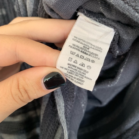 Free People gray striped peplum zip up jacket - Picture 5 of 8